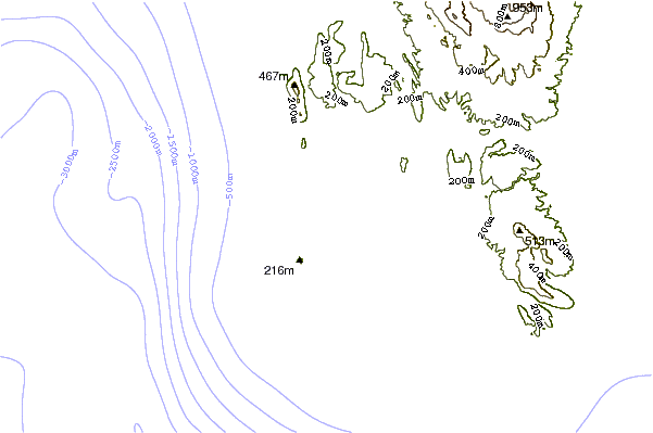Shoreline around Agamemnon Island