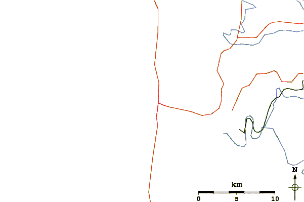 Roads and rivers around Agate Beach