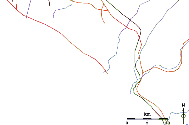 Roads and rivers around Agate and Pearl Street