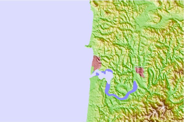 Surf breaks located close to Agate Beach