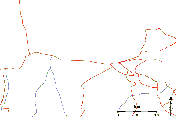 Roads and rivers around Agia Marina or Platanias