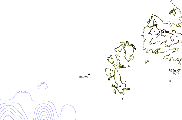 Shoreline around Agujas