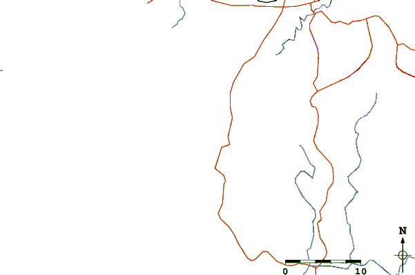 Roads and rivers around Agujas
