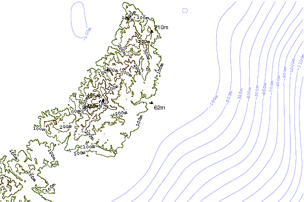 Shoreline around Aha Rivermouth