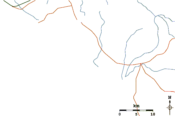 Roads and rivers around Ahijedero