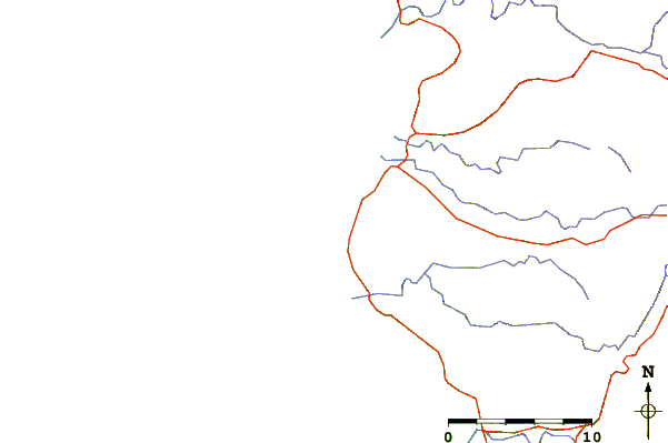 Roads and rivers around Playa de los Ahogados