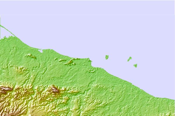 Surf spots located close to Aitape