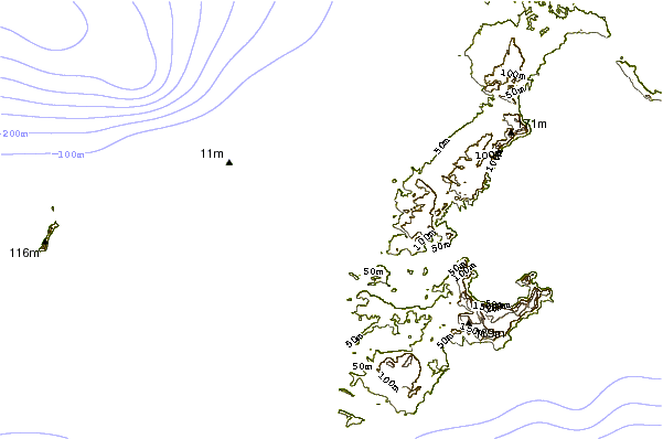Shoreline around Aja