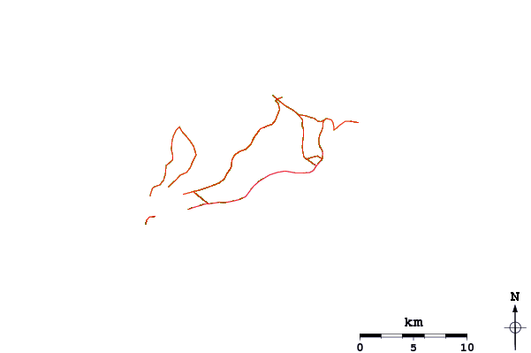 Roads and rivers around Akahanga