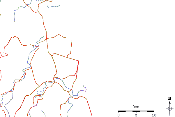 Roads and rivers around Akkorokamui