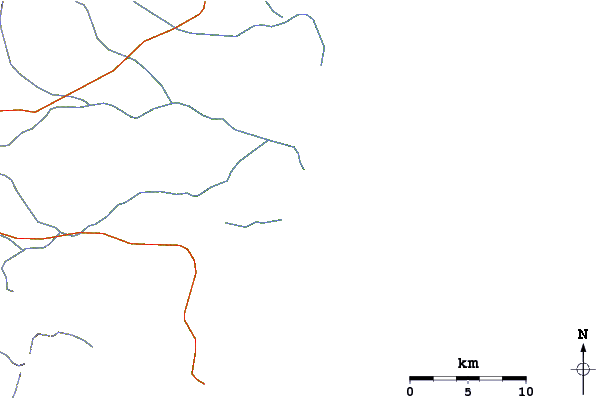 Roads and rivers around Al Jafn