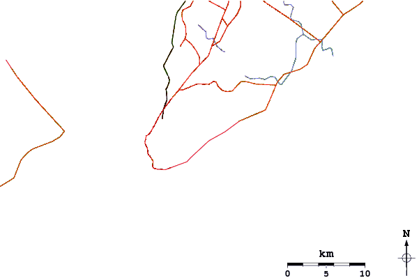 Roads and rivers around Alex