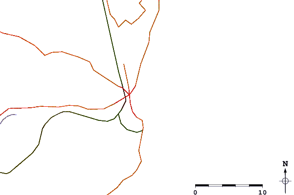 Roads and rivers around Alfonsina (Mar del Plata)