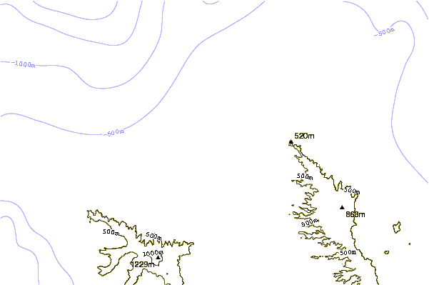 Shoreline around Aligator Rock