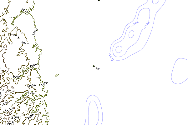Shoreline around All Day Bay