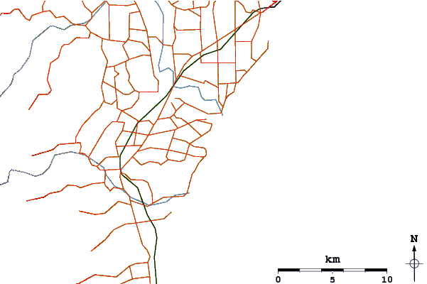 Roads and rivers around All Day Bay