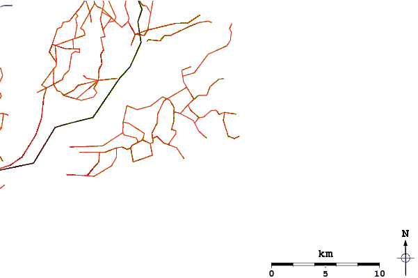 Roads and rivers around Otago Peninsula - Allans Beach