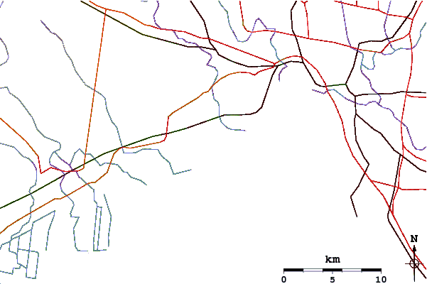 Roads and rivers around Altona Pier