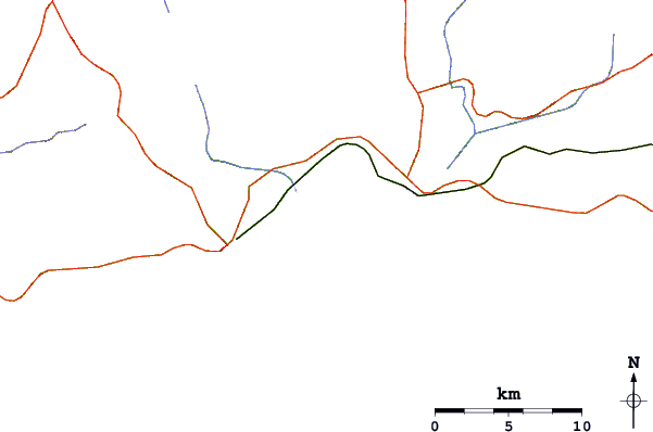 Roads and rivers around Alvor