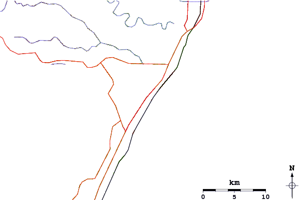 Roads and rivers around Amanzimtoti