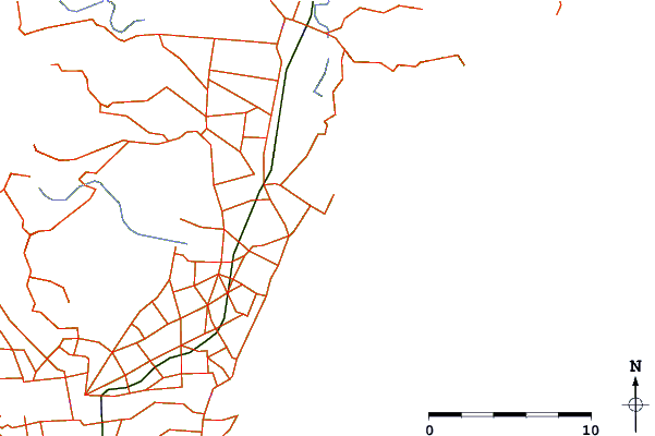 Roads and rivers around Amberley Beach