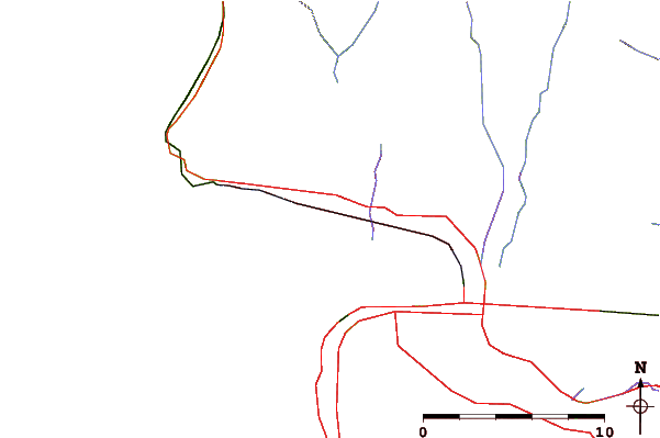 Roads and rivers around Ambleside Park
