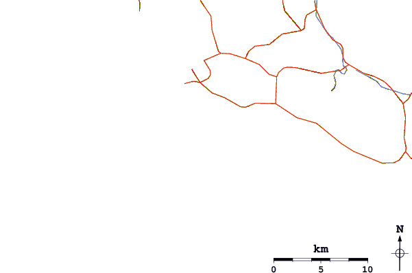 Roads and rivers around Ammes Beach Kefalonia