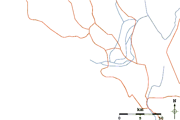 Roads and rivers around Amoudia Right