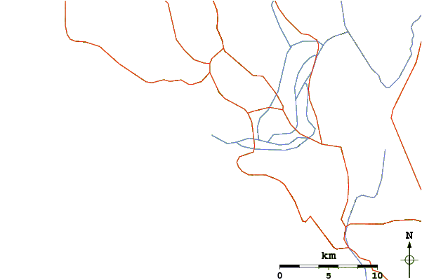Roads and rivers around Amoudia Left