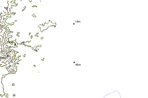 Shoreline around Ann Street Peaks