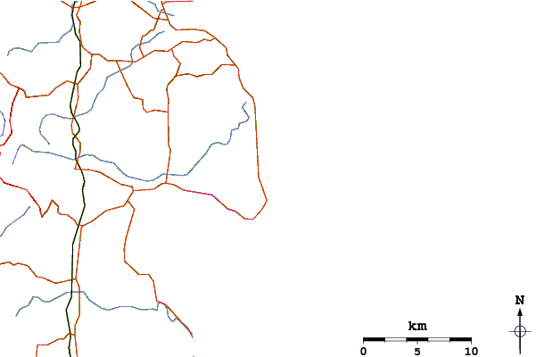 Roads and rivers around Anne Street Reef