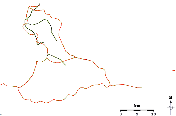 Roads and rivers around Anse A la Bouelle