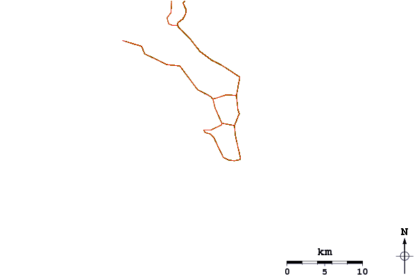 Roads and rivers around Anse Gaulette