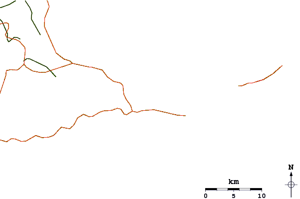 Roads and rivers around Anse a La Gourde