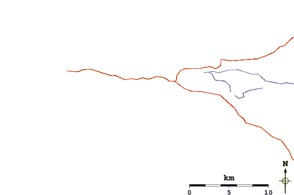 Roads and rivers around Anse de Cabestan
