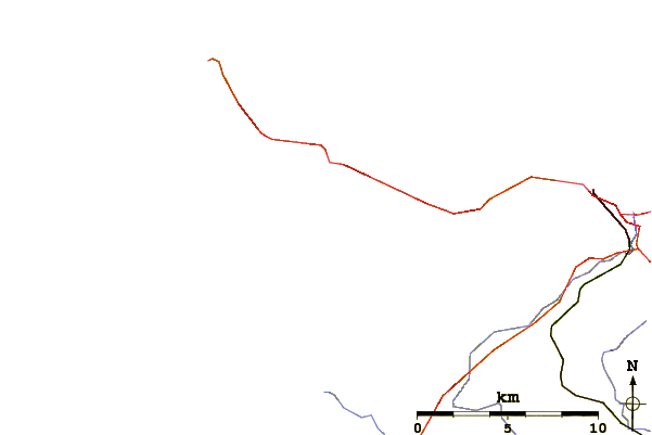 Roads and rivers around Anse de Vauville