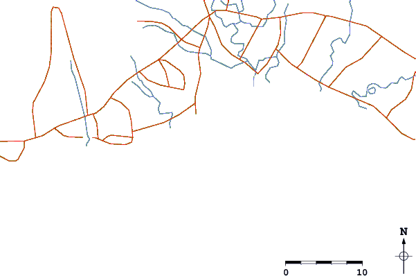 Roads and rivers around Aho Kahi Harbor Entrance