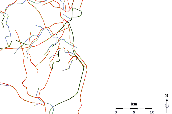 Roads and rivers around Aoshima Harbour