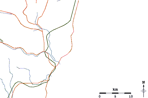 Roads and rivers around Aoura