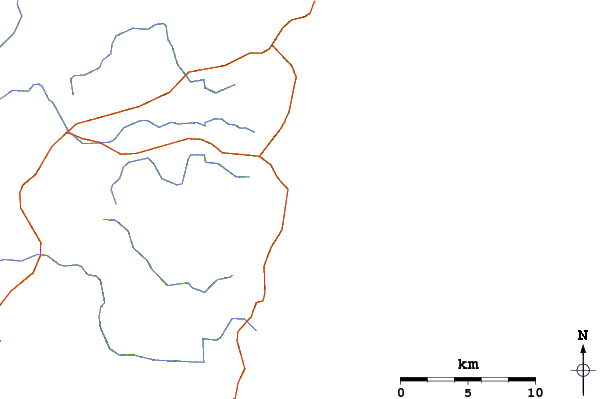 Roads and rivers around Aragunnu Beach