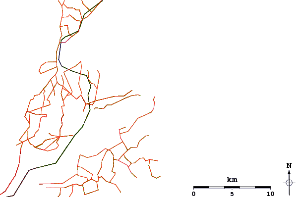 Roads and rivers around Aramoana Spit