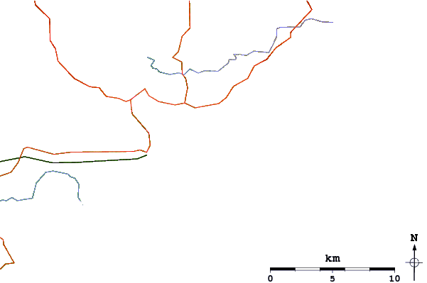 Roads and rivers around Ardmore