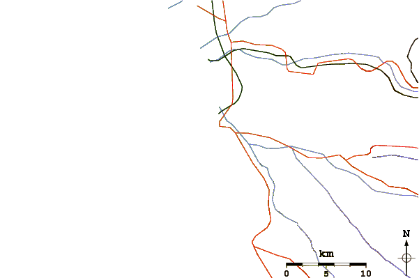 Roads and rivers around Arenillas Negras