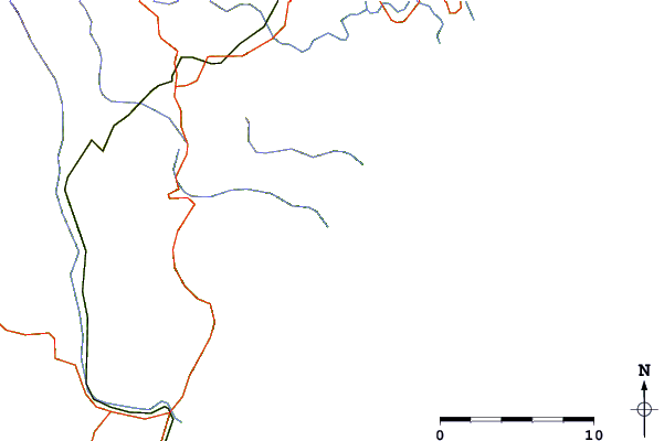 Roads and rivers around Aropaonui