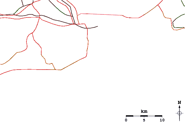 Roads and rivers around Arpoador