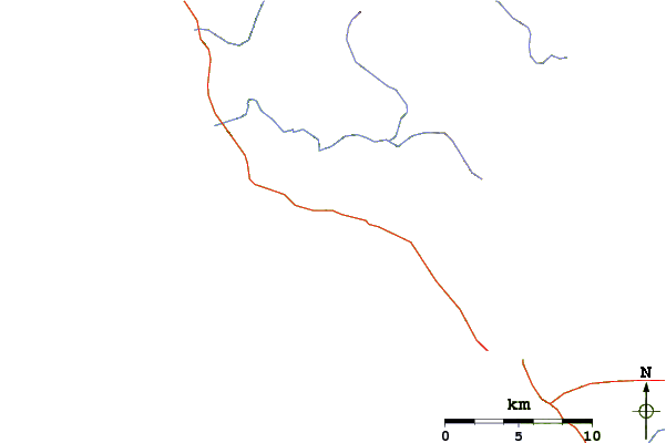 Roads and rivers around Arroyo Laguna