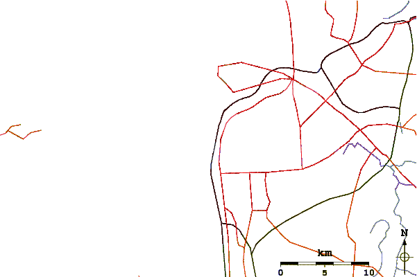 Roads and rivers around Artificial reef
