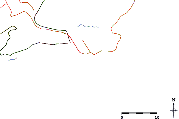 Roads and rivers around Praia de Asturias