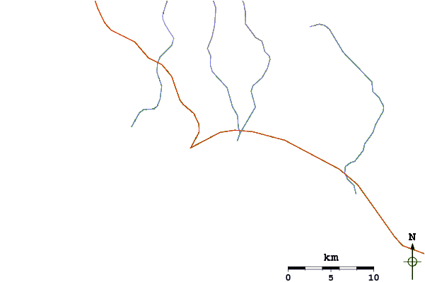 Roads and rivers around Asuncion Bay