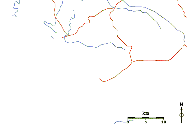 Roads and rivers around Aticama